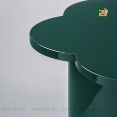 Bàn phụ hình hoa sơn mài chân trụ