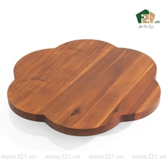 Giá đỡ bánh hình bông hoa gỗ tự nhiên