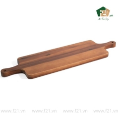 Thớt dài hình chữ nhật gỗ tự nhiên có tay cầm 2 bên
