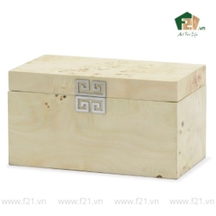 Hộp trang sức chữ nhật vân burl độc đáo