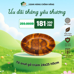 Tô oval gỗ tràm