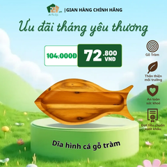 Đĩa hình cá gỗ tràm