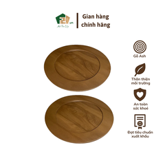 Đĩa Tròn Gỗ Vành Rộng