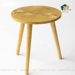 Bàn phụ tròn 3 chân gỗ burl