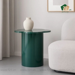 Bàn phụ hình hoa sơn mài chân trụ