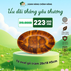 Tô oval gỗ tràm