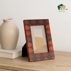 Khung hình chữ nhật sơn mài họa tiết argyle