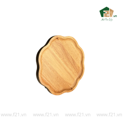 Đĩa hoa gỗ tự nhiên lượn sóng phong cách Pháp cổ điển