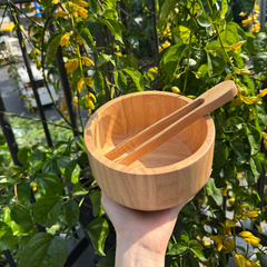 Tô tròn thành đứng gỗ tự nhiên vân sóng độc bản