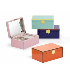 Hộp đựng trang sức hình chữ nhật nhiều ngăn bằng sơn mài