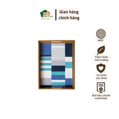 Khay Sơn Mài Chữ Nhật In Họa Tiết Caro Màu