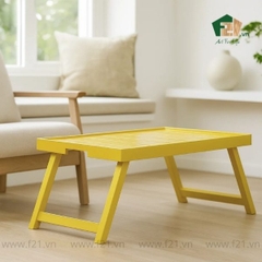 Bàn khay gấp để giường sơn mài hình chữ nhật
