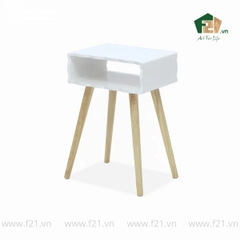 Bàn góc chữ nhật sơn mài viền lượn sóng