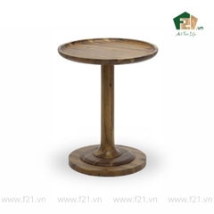 Bàn phụ chân trụ tròn gỗ tràm