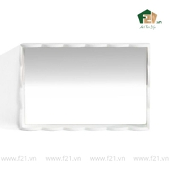 Khay chữ nhật sơn mài mặt gương viền lượn sóng