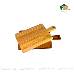 Thớt chữ nhật gỗ tự nhiên có tay cầm cổ điển kiểu Pháp