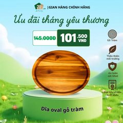 Dĩa oval gỗ tràm