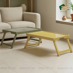Bàn khay gấp để giường sơn mài hình chữ nhật
