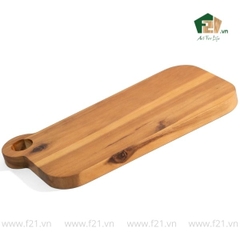 Thớt chữ nhật gỗ tự nhiên bo góc có lỗ treo