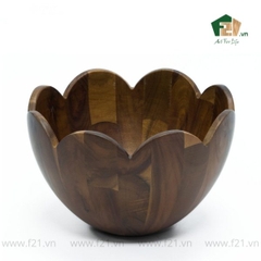 Tô hoa gỗ tự nhiên dáng thành bầu