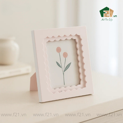 Khung hình chữ nhật sơn mài viền lượn sóng nhiều lớp