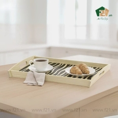 Khay chữ nhật gỗ tự nhiên họa tiết ngựa vằn