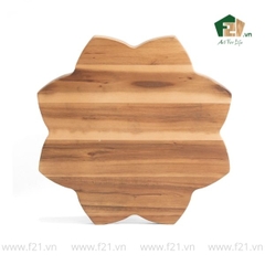 Giá đỡ bánh hình hoa cánh nhọn gỗ tự nhiên