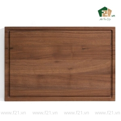 Thớt chữ nhật gỗ tự nhiên viền rãnh