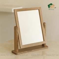 Gương vuông để bàn gỗ Ash