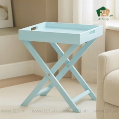 Bàn khay gấp vuông sơn mài màu pastel
