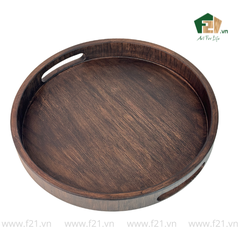 Khay tròn gỗ sồi