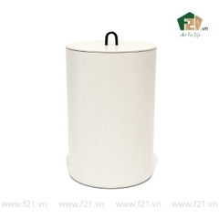 Thùng đựng đồ hình trụ nắp có tay cầm kim loại
