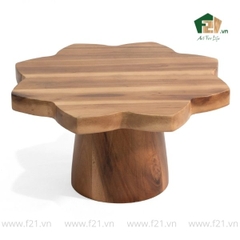 Giá đỡ bánh hình hoa cánh nhọn gỗ tự nhiên