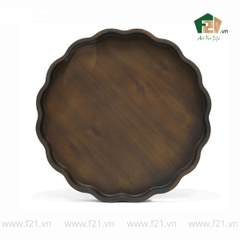 Khay tròn gỗ tự nhiên lượn sóng