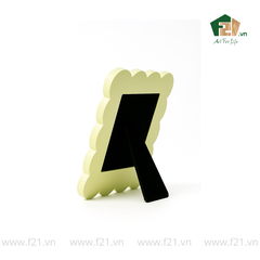 Khung tranh chữ nhật gỗ sơn mài viền lượn sóng mềm mại