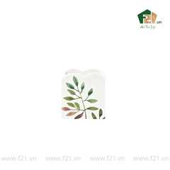 Bộ văn phòng phẩm gỗ sơn mài lá nguyệt quế cách điệu