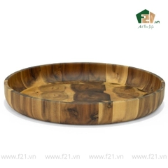 Đĩa oval gỗ tự nhiên vân lớn độc đáo