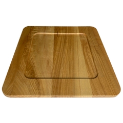 Đĩa Gỗ Tự Nhiên Hình Vuông Vành Rộng