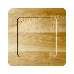 Đĩa Gỗ Tự Nhiên Hình Vuông Vành Rộng