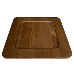 Đĩa Gỗ Tự Nhiên Hình Vuông Vành Rộng
