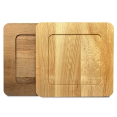 Đĩa Gỗ Tự Nhiên Hình Vuông Vành Rộng