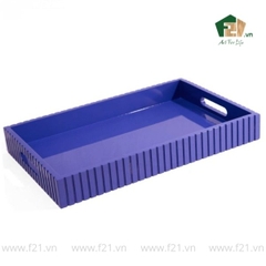 Khay chữ nhật sơn mài vân sọc