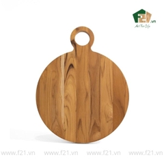 Thớt tròn gỗ tự nhiên có tay cầm khoét lỗ