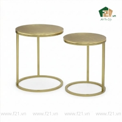 Bộ bàn lồng tròn dát bạc