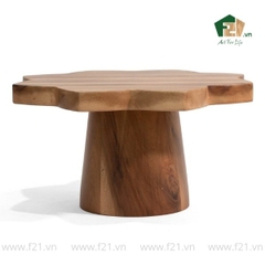 Giá đỡ bánh hình hoa cánh nhọn gỗ tự nhiên