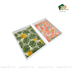 Khay chữ nhật sơn mài