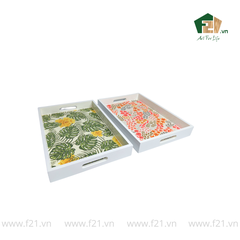 Khay chữ nhật sơn mài