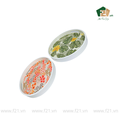 Khay tròn sơn mài