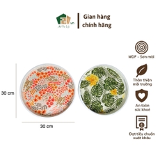 Khay tròn sơn mài