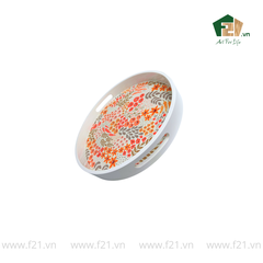 Khay tròn sơn mài